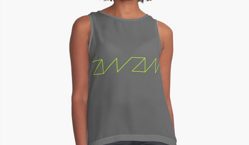 LOGO LINE SLEEVELESS TOP- Grey