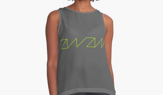 LOGO LINE SLEEVELESS TOP- Grey