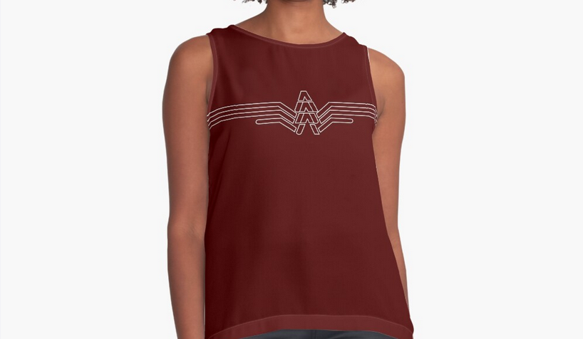 'WING' SLEEVELESS TOP - Red