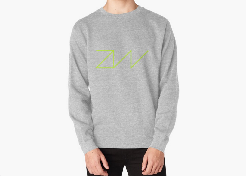 'ZW' PULLOVER SWEATSHIRT- Grey