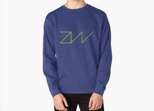 'ZW' PULLOVER SWEATSHIRT- Blue